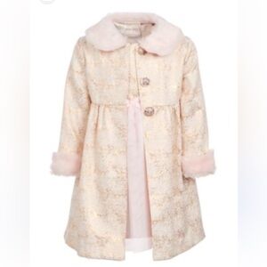 Blueberi Boulevard Faux Fur Trim Coat Size 6/9 Month